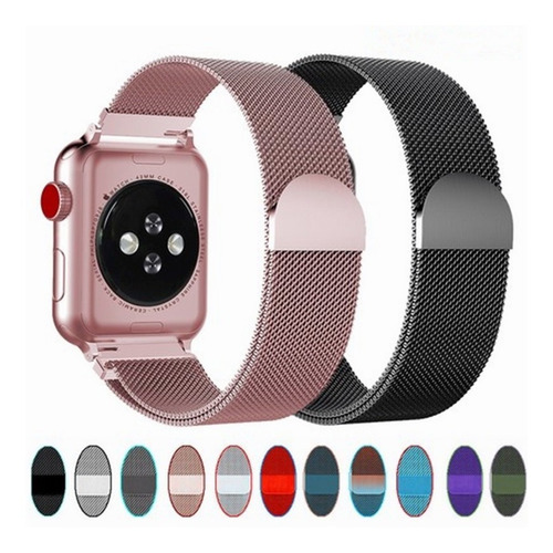 Correa Acero Compatible Con Apple Watch Series 7 Se 6 5 4 3