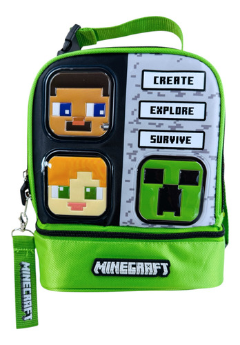 Lonchera Termica Minecraft Original Pelicula Creeper 2