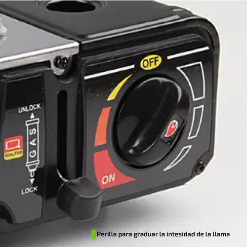 Imagen 5 de 7 de Anafe Portatil 2 Hornallas Quemadores Camping Adaptador Dual