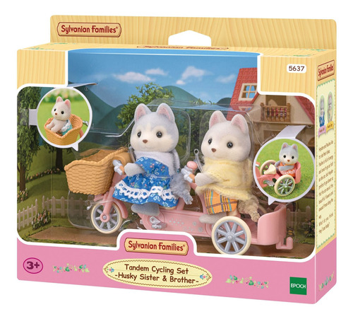 Sylvanian Families Hermanos Husky Bicicleta Doble Juguete Ax