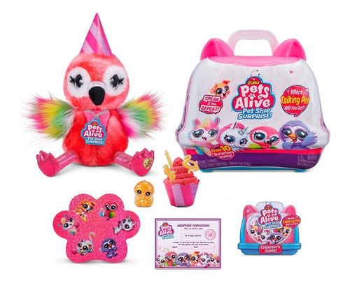 Mascota De Peluche Con Casita Y Accesorios Pet Alive Zuru Color Multicolor