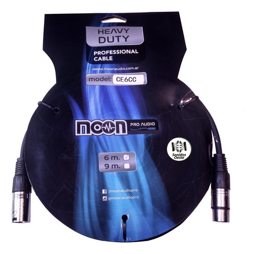 Cable Microfono Xlr Canon 6 Metro Moon Heavy Duty Ce6cc