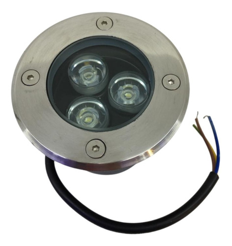 Balizador Luz Led 3w Spot Chão Piso Jardim Branco_frio