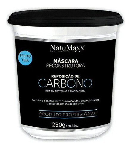 Kit Reposição Carbono Shampoo Condicionador Máscara Natumaxx