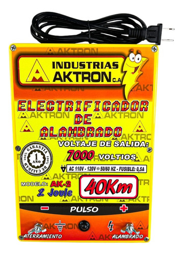 Energizador Electrico Aktron 40km 110v New Farmers Power