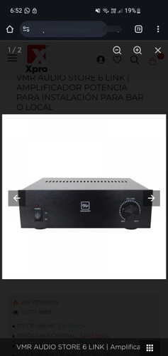 Vmr Audio 6 Link | Amplificador Potencia Para Bar O Local