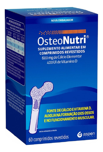 Suplemento em comprimidos Medley  Osteonutri vitamina d + cálcio Osteonutri em caixa