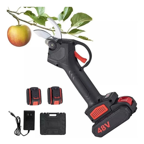 Tesoura Elétrica De Poda 48v Sem Fio Com 2 Baterias Kit