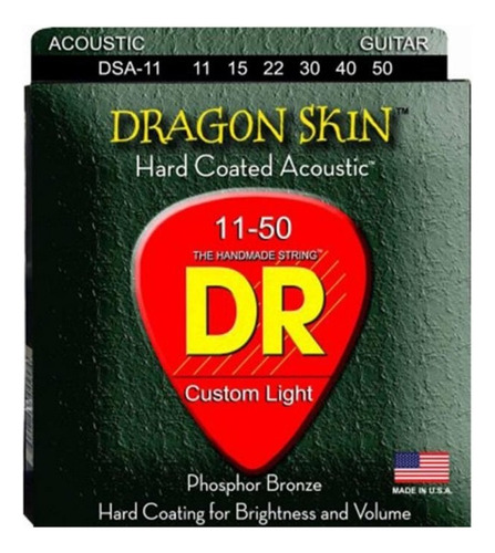 Cuerdas Para Guitarra (dragon Skin) 11-50