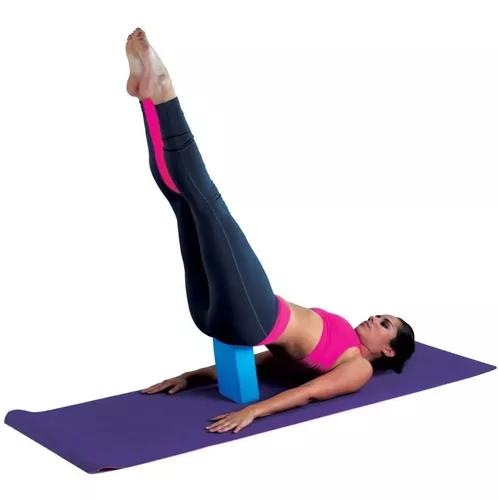2 bloques de yoga y cuerda de saltar, ladrillo de espuma de estiramiento de  ayuda para gimnasio, pilates para ejercicio, fitness, formación, salud