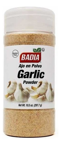 Ajo en Polvo 297.7grs Badia Garlic Powder Gluten Free Kosher