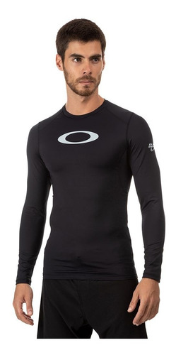 Imagem 2 de 5 de Camisa Uv+ Oakley Surf Blades Manga Longa Secagem Rapida