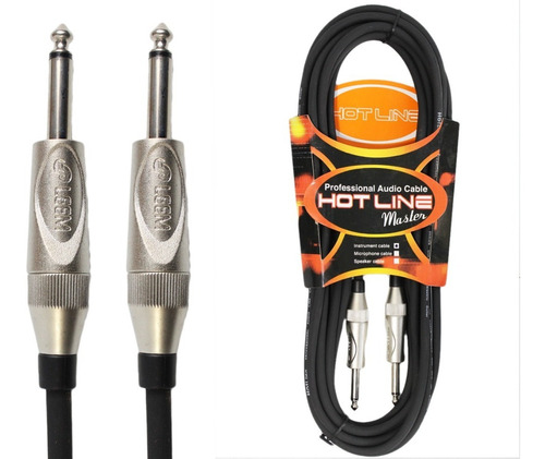 Cable Para Instrumento Guitarra Bajo Leem Plug Plug 6 Metros