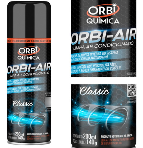 Limpa Ar Condicionado Automotivo Spray Higienização Orbi-air