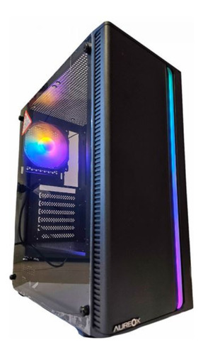 Gabinete Gamer Aureox Skoll Arx 200g Para Pc De Escritorio Negro