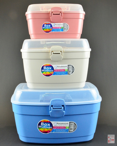 Caja Organizadora Multiuso Con Bandeja 35x24x22 Garageimpo