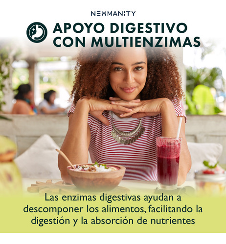 Probioticos Con Enzimas 40 Billones Newmanity 180 Caps Sabor Sin Sabor