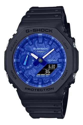 Imagen 1 de 6 de Reloj Casio G-shock Youth Serie Paisley Blue Ga-2100bp-1acr
