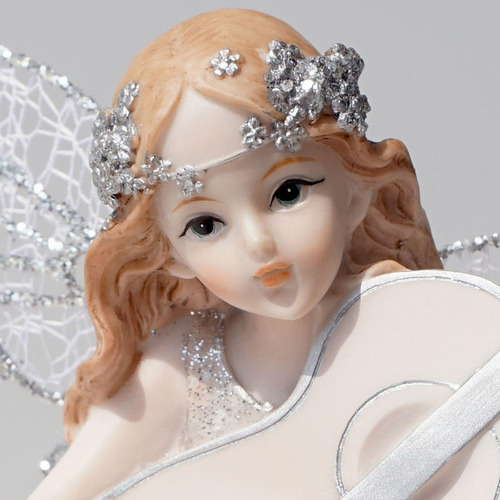 Estatua De Ángel Con Forma De Guitarra, Adorno De Mesa,