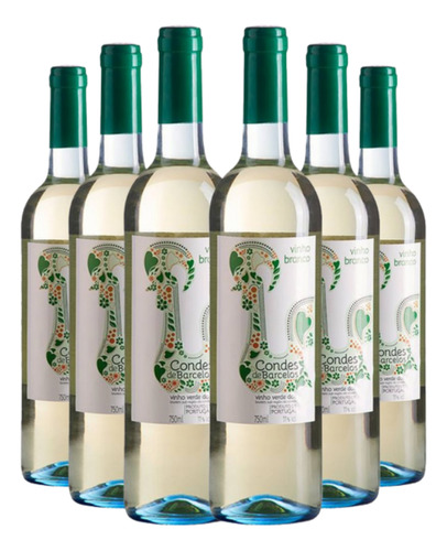 Vinho Branco Condes De Barcelos Vinho Verde Portugal 6 Und