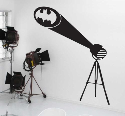 Vinilo Decorativo Para Pared Superhéroe Luz Batman 60x50c