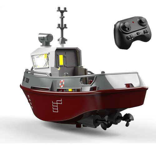 Barco De Control Remoto Recargable De Doble Motor 1:32