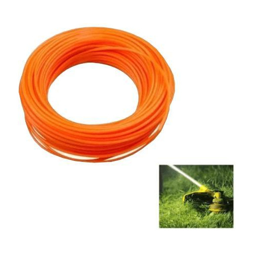 Fio Nylon Roçadeira Quadrado Cortador Grama 5 Metros 2,7mm