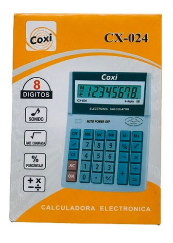 Imagen 1 de 5 de Calculadora Coxi Gr 8 Digitos Ar1 Cx-024 Ellobo