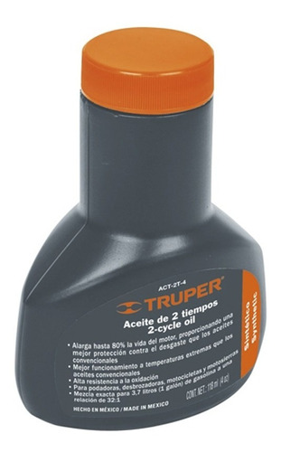 Aceite Para Motor De Dos Tiempos, 4 Oz 17624 Truper