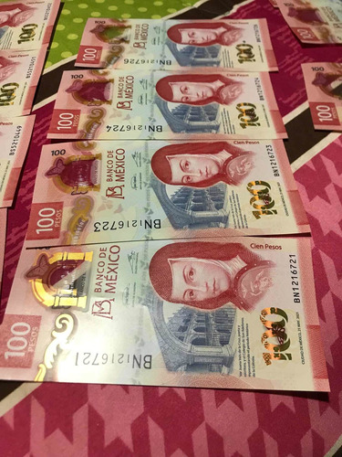 Billetes De 100 México 2020 (3 Unidades) Coleccionables 