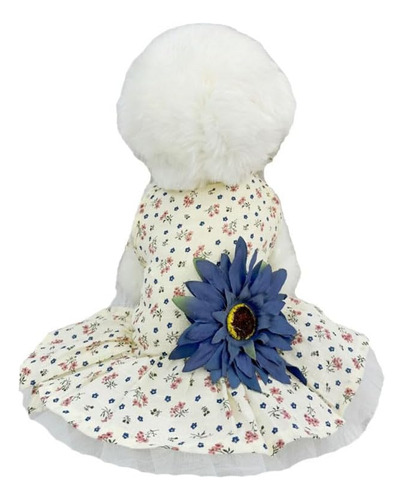 Vestido Fespmor Little Daisy Para Perro Y Gato, Estampado Fl