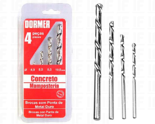 Jogo De Brocas Para Concreto Videa Widea Dormer Kit 4 Peças