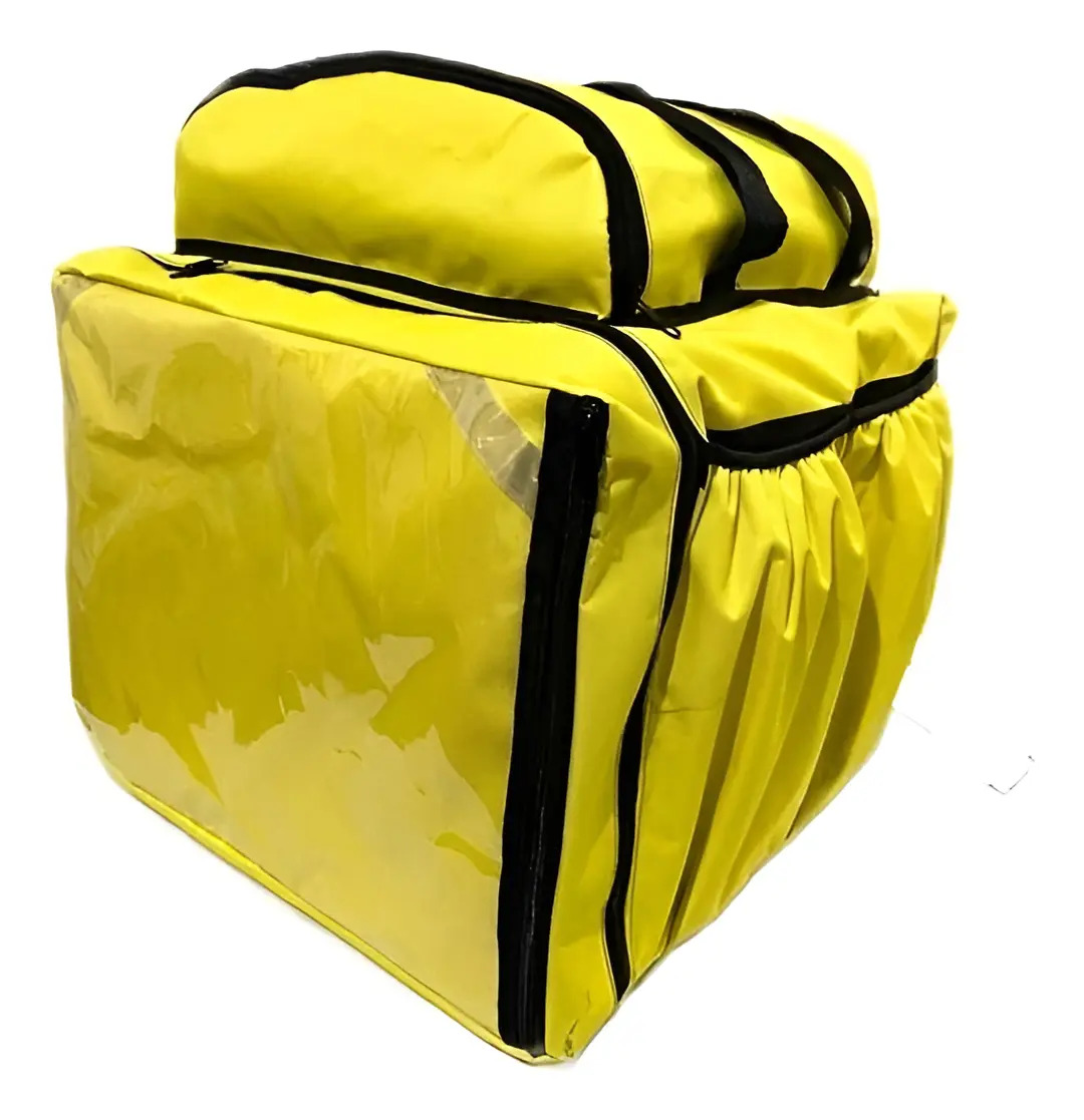 Bag Motoboy Capa Mochila Delivery Reforçada Sem Isopor Cor Amarelo