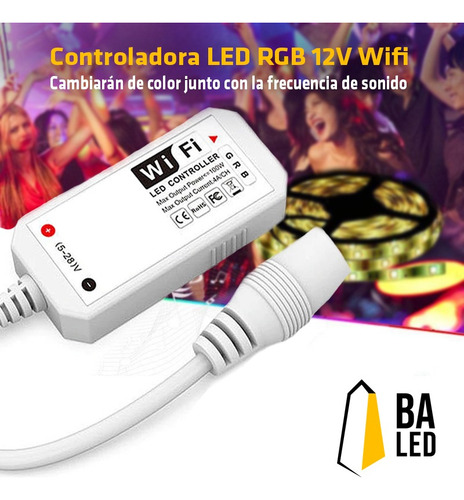 Controladora Led Rgbw 12v Bluetooth Audioritmico 4 Canales