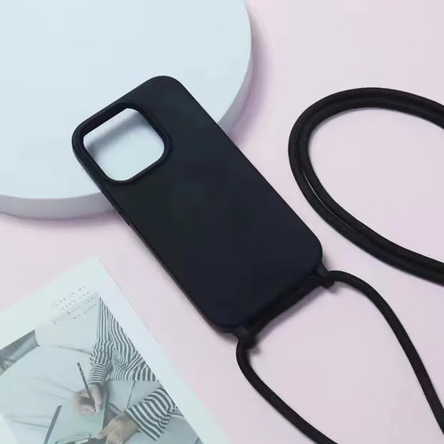 Capinha Capa Para iPhone 15 Com Cordão Alça Longa Regulável