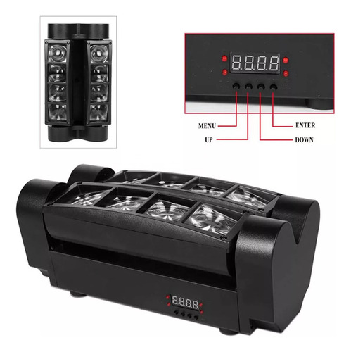 Genérica Nep029 Led Rgbw 8x3w Dmx512 Luz Escenario