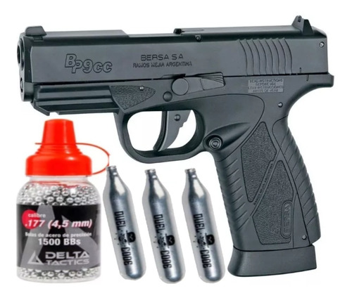 Pistola Co2 Asg Bersa Blowback Metalica Bp9cc + Kit