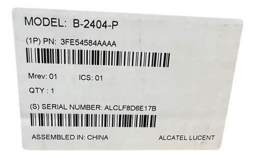 Onu Gpon 8 Portas Fibra B-2404-p Alcatel