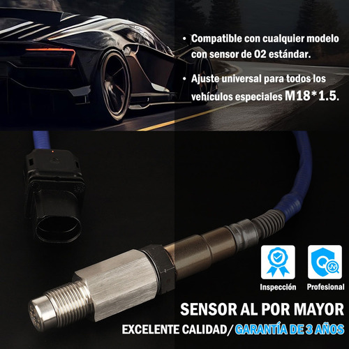 3 Conectores Del Sensor De Oxígeno Comprobar Código M18*1.5