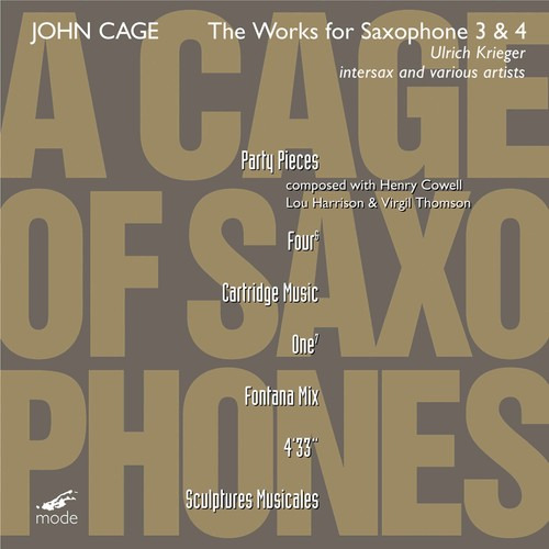 Cage//krieger Cage Of Saxofones 3 Cd