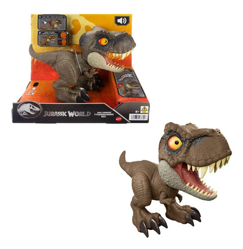 Dinosaurio rugiente T-rex de Jurassic World - Mattel