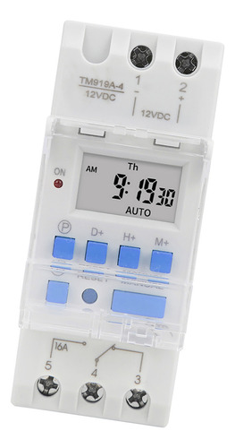 Q Temporizador Programable Semanal, 12 V Dc, 16 A, Pantalla