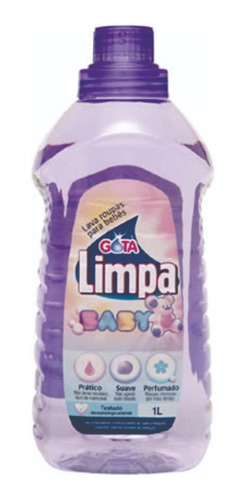 Jabón Líquido Hipoalergénico Para Bebé Gota Limpa - 1 Lt
