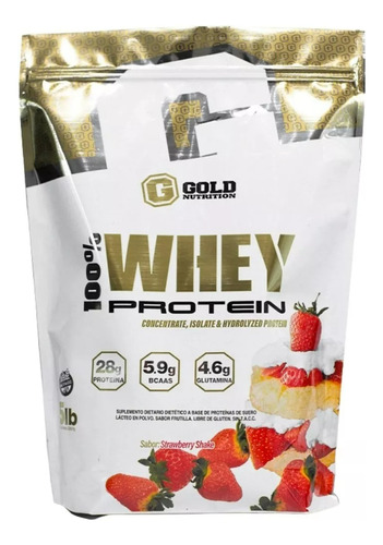 100% Whey Protein 5 Lbs Gold Nutrition 