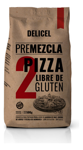 Pack X 12 Premezcla Delicel Para Pizza 500 Gr Sin Tacc