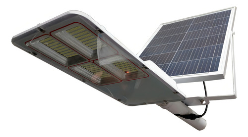 2 Pz Lampara Led Solar Para Vialidad 125w Control Remoto Color Luz Blanco Frio 6500k