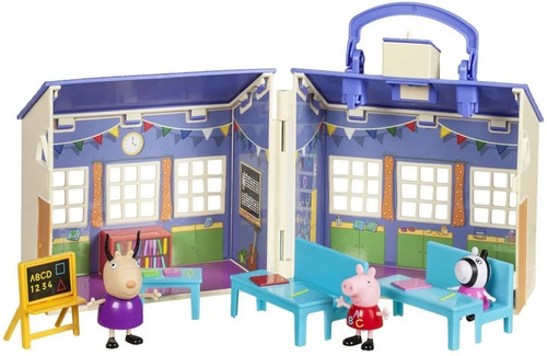 Peppa Pig Playset Escuela Colegio De Lujo Sonidos Y Maleta