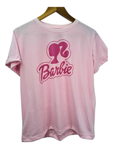 Remera Manga Corta De Algodón Con Estampa De Barbie 