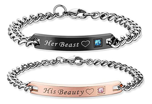 Hlmin 2 Pulseras Para Parejas Para Hombres Y Mujeres, Su Bel