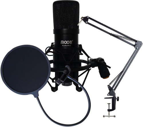 Kit Grabacion Moon Usb Microfono Condenser Brazo Antipop Ms1